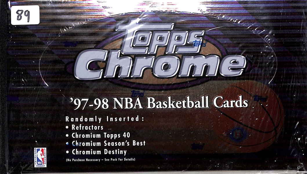 1997-98 Topps Chrome Basketball Sealed Hobby Wax Box