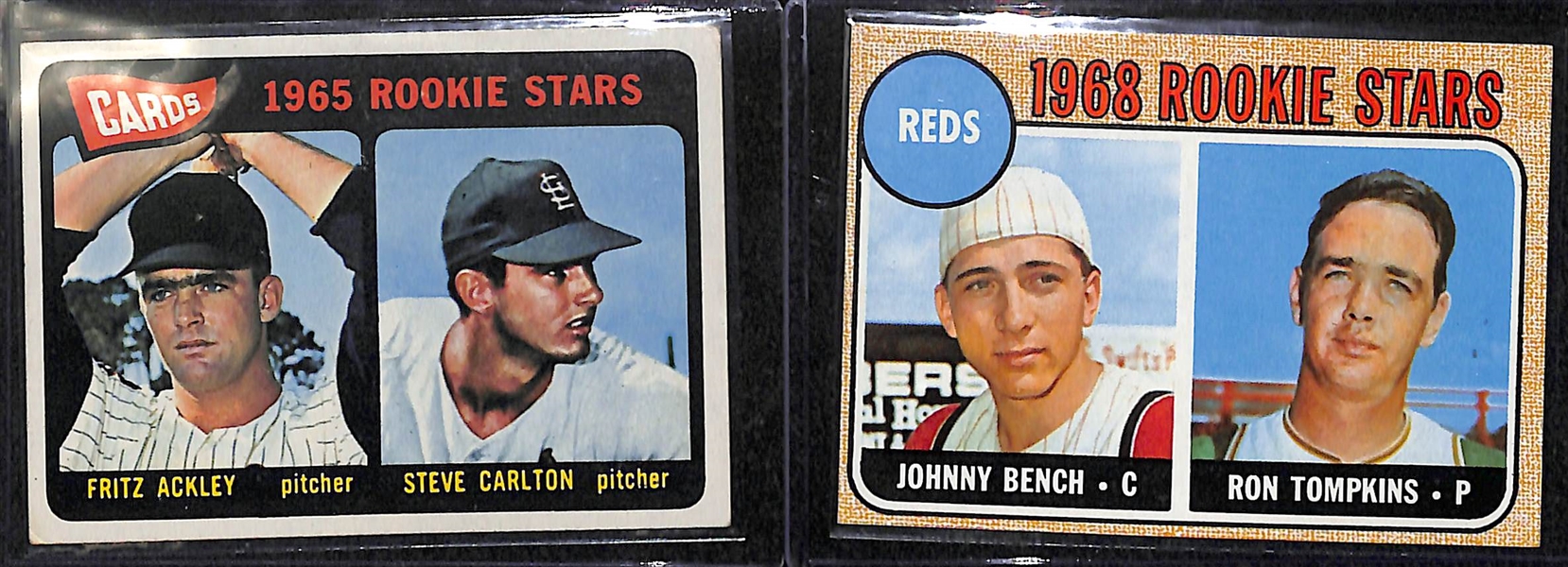 1965 Steve Carlton Rookie and 1968 Johnny Bench Rookie 