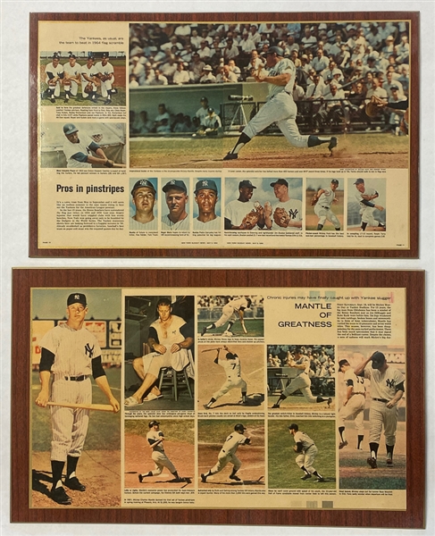 Lot of Framed Yankees Items & Wall Plaques
