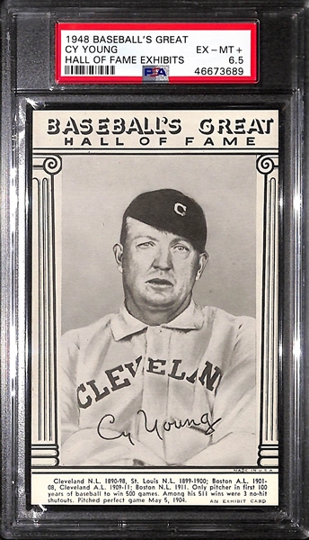 1948 Baseball's Great HOF Exhibits Cy Young Graded PSA 6.5