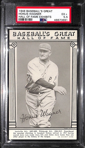 1948 Baseball's Great HOF Exhibits Honus Wagner Graded PSA 5.5