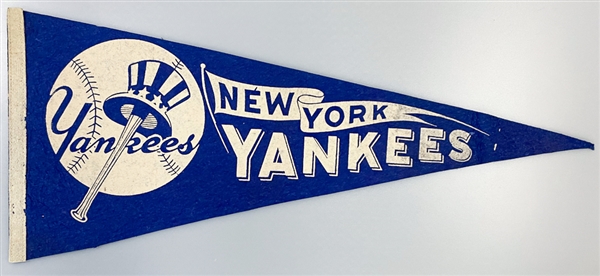 Vintage c. 1940s New York Yankees Full-Size Pennant