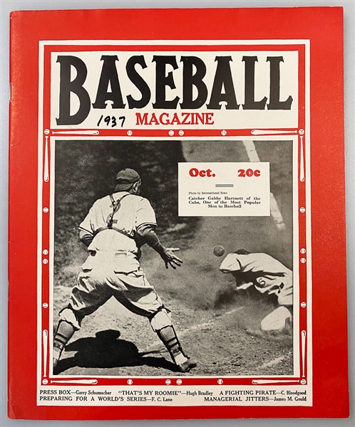 Lot of (11) 1937 Baseball Magazines - Covers Include Hartnett and DiMaggio