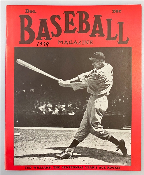 Lot of (12) 1939 Baseball Magazines  - Covers include Williams 