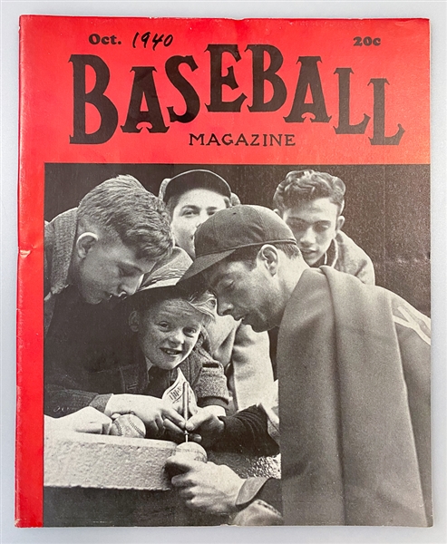 Lot of (12) 1940 Baseball Magazines - Covers Include DiMaggio