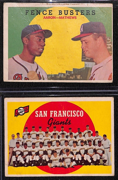 Lot of (11) 1959 Topps Baseball Cards w. Bob Clemente
