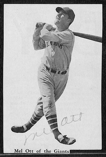 Mel Ott Signed Magazine Clipping From the 1940s (2.5 x 4) - JSA Auction Letter