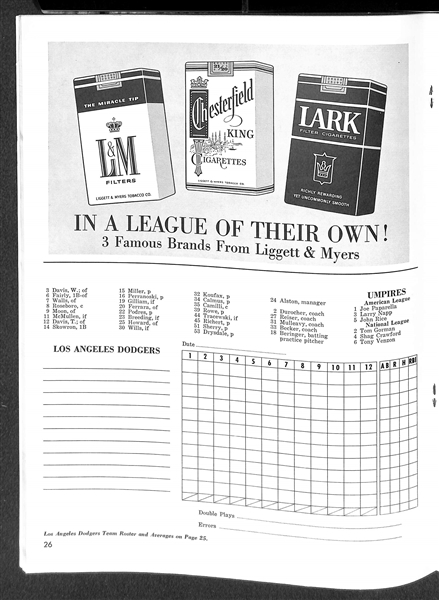 Lot of (2) 1963 World Series Programs - Yankees vs. LA Dodgers (Landscape Covers) - Both Unscored
