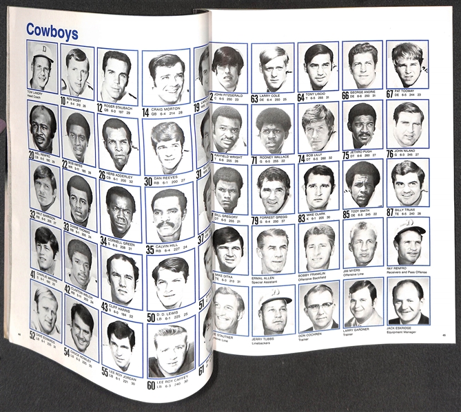 Vintage Super Bowl VI Program. January 16, 1972 - Miami Dolphins vs. Dallas Cowboys