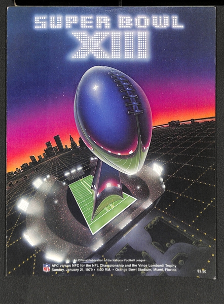 Lot of (3) Super Bowl Programs - 1978 (Cowboys/Broncos), 1979 (Steelers/Cowboys) & 1980 (Steelers/Rams)