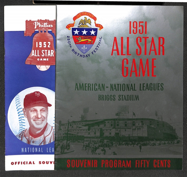 1951 & 1952 MLB All-Star Game Programs (2 Rare AS Game Programs!) - Both Unscored