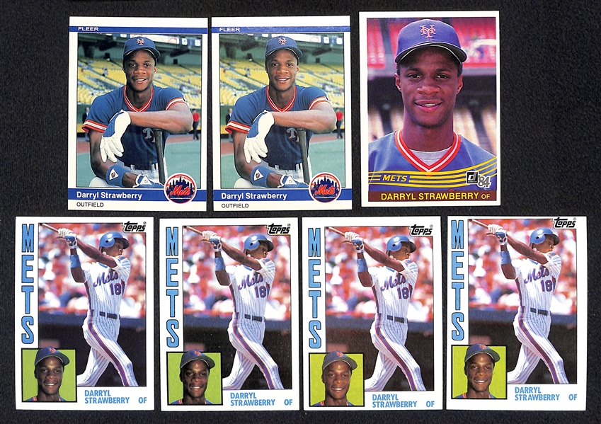 Lot of (25) Baseball Rookies Inc. (3) Jeter Topps, Kershaw, (3) McGwire, Bo Jackson, (7) Strawberry, Maddux, +