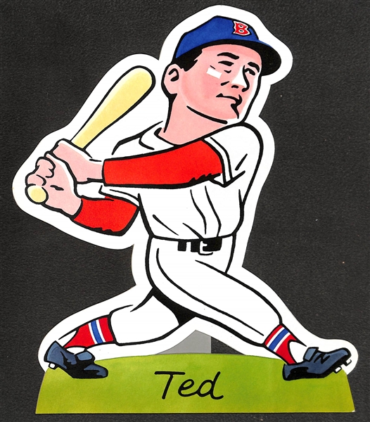 High-Grade 1975 Ted Williams 1/1 Laughlin Super Stand Ups 10.5 Tall (Hand Colored and Signed By Bob Laughtlin) - RARE and Highest Quality Version to Hit the Market!