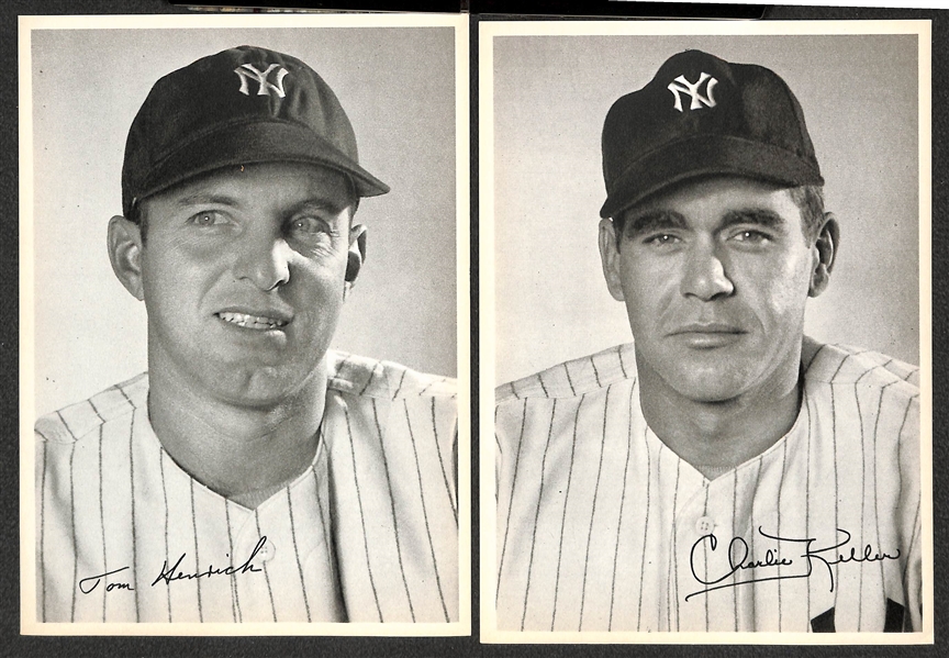 Lot of (28) 1947-1949 New York Yankees Team Issued Photos (Approx 6x9) Inc. Berra, Crosetti, Henrich, Keller.  Also includes other Yankees Photos (Some Team-Issued Photos).
