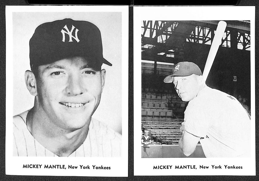 Lot of (2) 1962-1965 Jay's Publishing Mickey Mantle Photo Cards