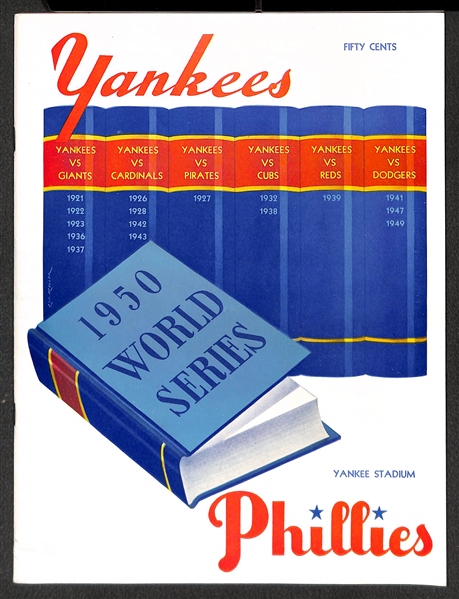 High-Quality 1950 World Series Program (Phillies vs. Yankees)