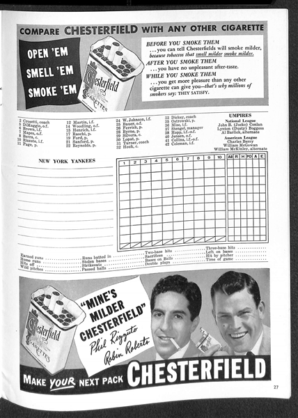 High-Quality 1950 World Series Program (Phillies vs. Yankees)