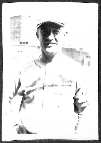 Lot of (4) Original Old St Louis Cardinals/Browns Pocket Photos inc. Frank Frisch, Johnny Mize, Dizzy Dean, and George McQueen
