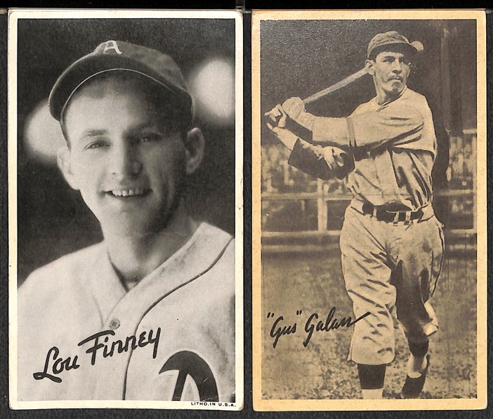 Lot of (10) Old Baseball Cards - Al Simmons, Wally Moses, (2) Pinky Higgins, Lou Finney, Bill Werber, (2) Gus Galan, (2) Wally Berger