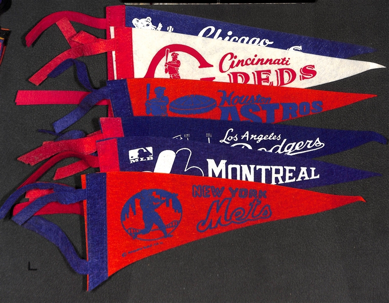 Lot of (24) Different 1960s 12 Baseball Team Pennants