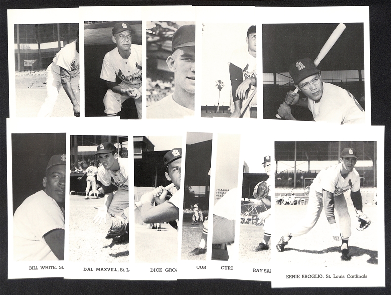 Lot of (30) St. Louis Cardinals Card/Photos Inc. 1929 R316 Hafey, (12) 1964 Team Set, Jay Publishing (3 Musial, 2 Brock, 2 Gibson), (2) Musial Baseball Magazine Images