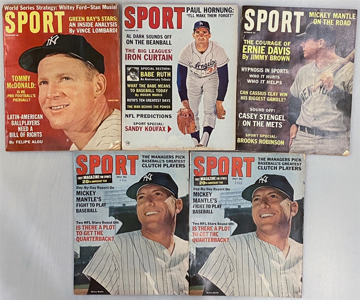 Lot of (25) 1940s-1970s Baseball Publications w. Babe Ruth Story/ Sport Magazines/Yankees/Mantle