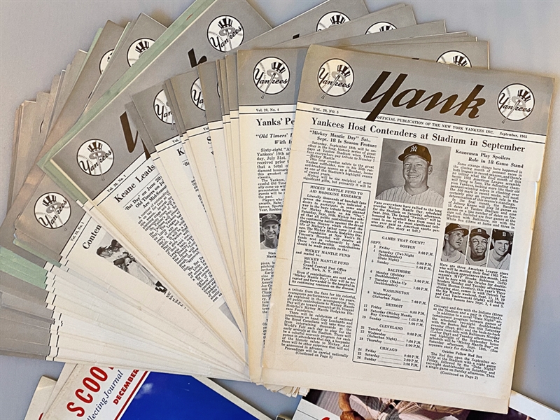 Lot of (23) 1960s-2000s Yankees Magazine/Sport Scoop/Yank Pamphlets