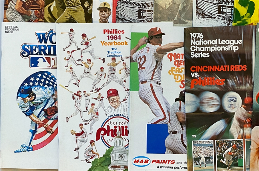 Lot of (16) 1960s & 1970s Phillies & Pirates Yearbooks/Publication Lot