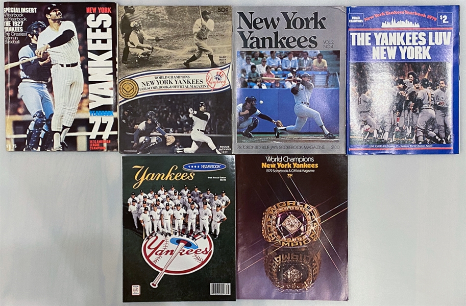 Lot of (31) 1970s Yankees Programs/Yearbooks/Scorecards