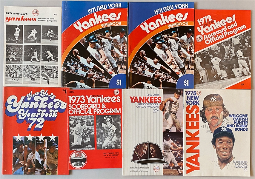 Lot of (28) 1970s-1980s New York Yankees Programs/Yearbooks/Scorecards