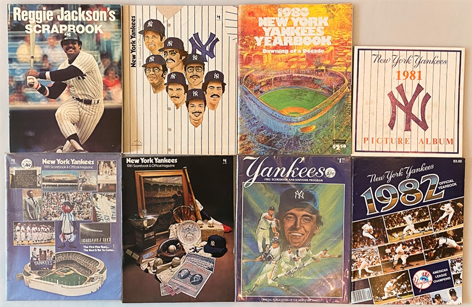 Lot of (22) 1980s New York Yankees Programs/Yearbooks/Scorecards