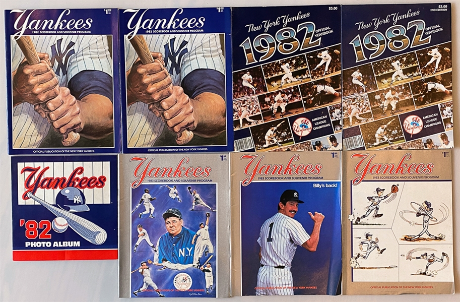 Lot of (22) 1980s New York Yankees Programs/Yearbooks/Scorecards