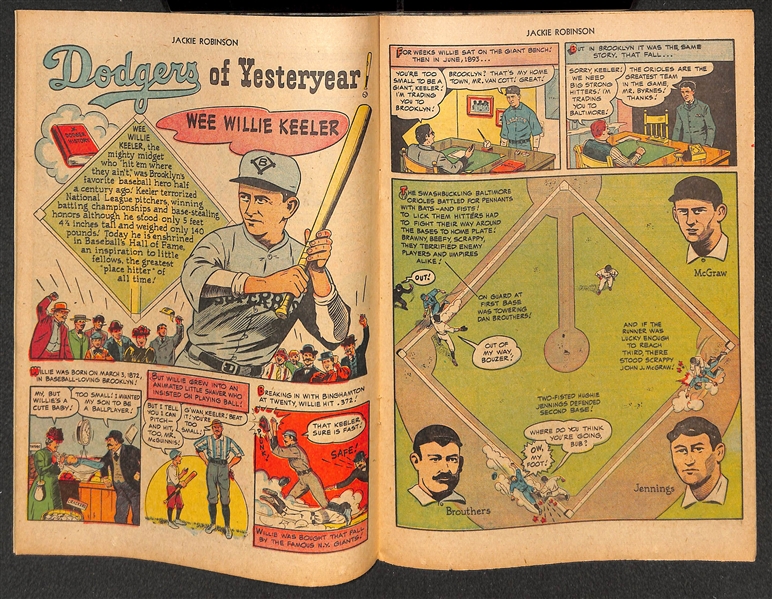 RARE - High-Quality 1950 (September No. 3) Jackie Robinson Fawcett Publication Baseball Hero Comic Book