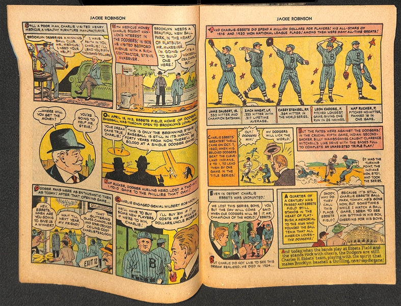 RARE - High-Quality 1950 (November No. 4) Jackie Robinson Fawcett Publication Baseball Hero Comic Book