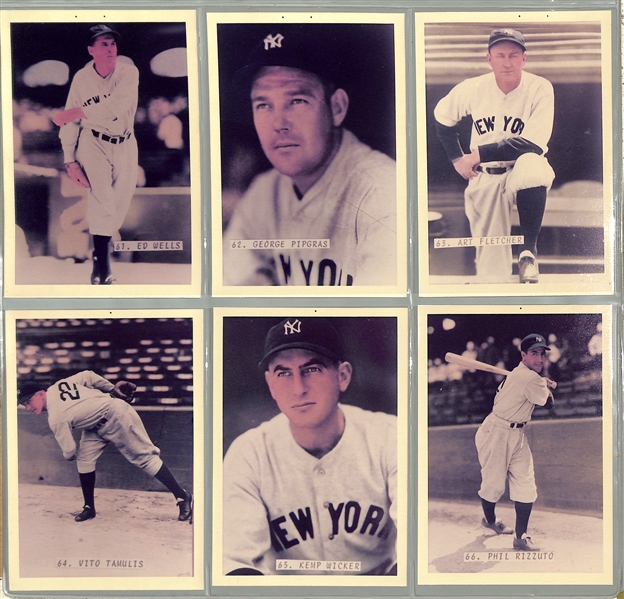 Binder of (75) BRA-MAC Colorized New York Yankees Photos From George Brace - Inc. Babe Ruth, Lou Gehrig, Joe DiMaggio!
