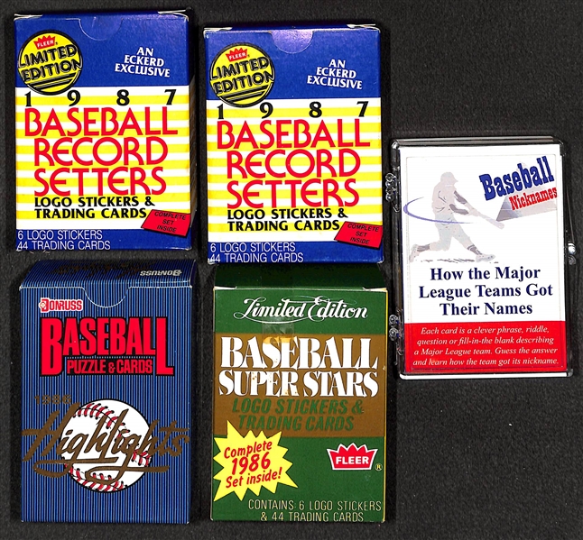 Large Mix of Sets, Packs, Photos, + - 2009 UD Goodwin Set, 1969 Citgo Mets Photo Set, (2) 1969 Mets Photo Packs, 1980s Baseball Immortals Set,+ More