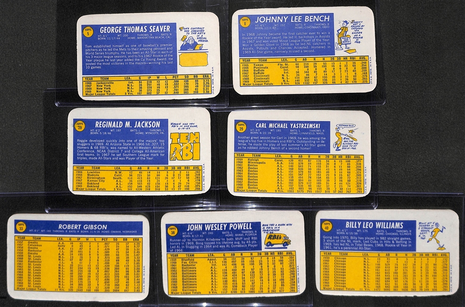 High-Grade (Pack Fresh) 1970 Topps Super Set (Missing 4 Cards Above)