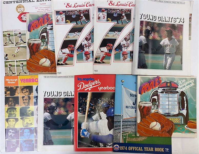 Lot of (28) 1969-1981 Baseball Team Yearbooks (Includes Some Duplicates)