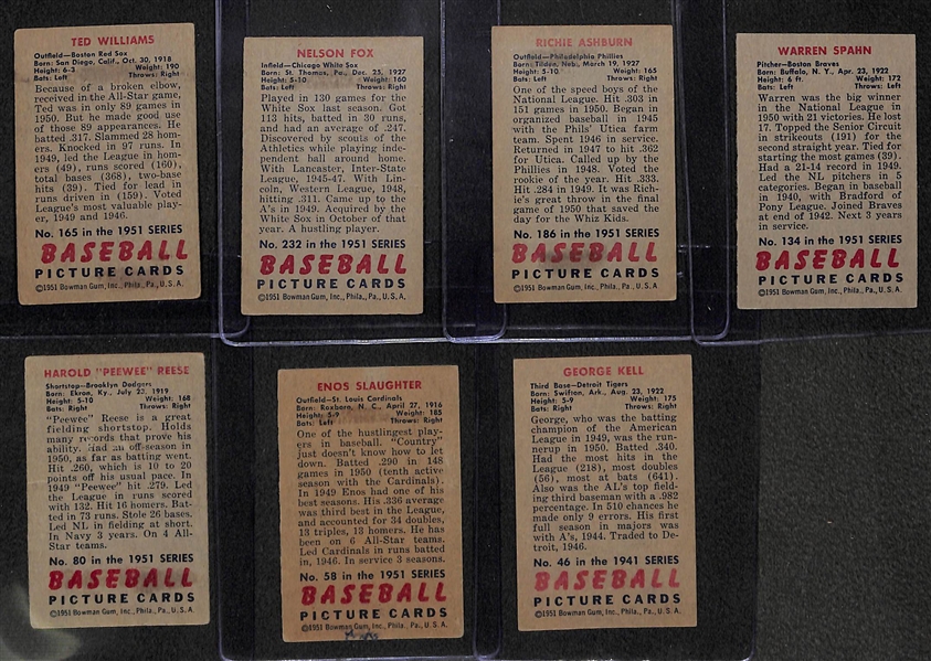 1951 Bowman Baseball Card Partial Set - Missing Only 15 Cards in the 324 Set - Missing 9 Cards Listed Above and #253 (Mantle), #280, # 297 (Dave Philly), #303 (Rotblatt), #305 (Mays), #...