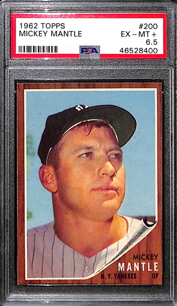 1962 Topps Mickey Mantle #200 Graded PSA 6.5
