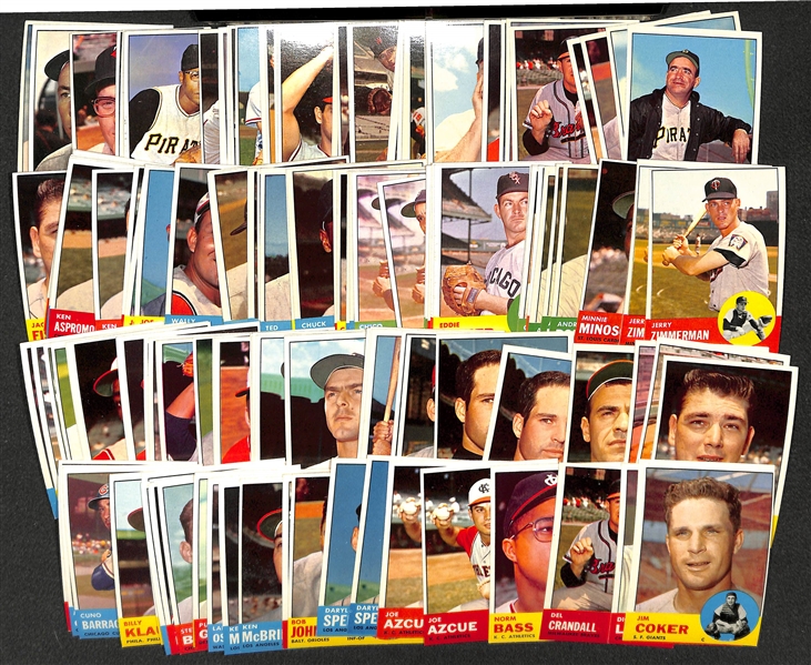 Lot of (139) Mostly Pack-Fresh 1963 Topps Baseball Cards (Many High-Grade Cards!)