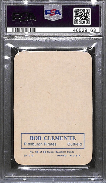 1969 Topps Super Roberto Clemente #58 Graded PSA 9 Mint