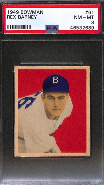 Lot of (47) 1949 Bowman Cards (Many High-Grade & Pack-Fresh Cards) Inc. 3 PSA-Graded Cards)