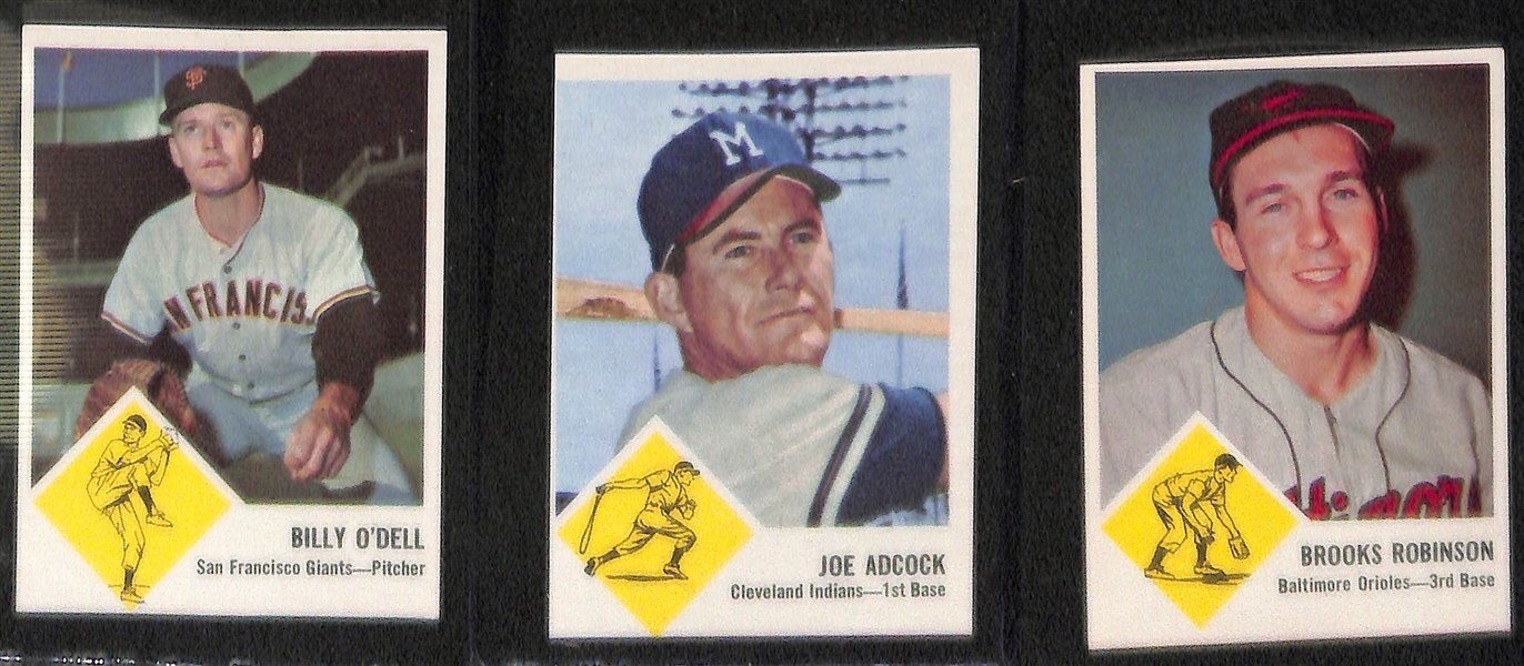 1963 Fleer High-Grade Partial Set (Missing 5 Cards Listed Above)