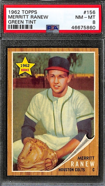 Lot of (3) 1962 Topps Rookie Cards - Jim Fregosi #209 (PSA 8), Merritt Ranew #156 (PSA 8), Boog Powell #99 (PSA 6)