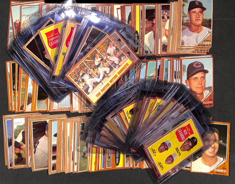 Lot of (341) 1962 Topps Cards, Including Many Pack-Fresh Examples (Duplicates of Some Cards) - Includes Babe Ruth, Mickey Mantle, Roger Maris