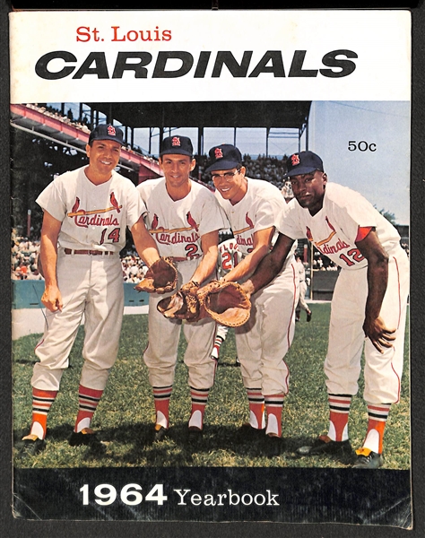 Lot of (4) St. Louis Cardinals Yearbooks - 1959, 1961, 1962, and 1964