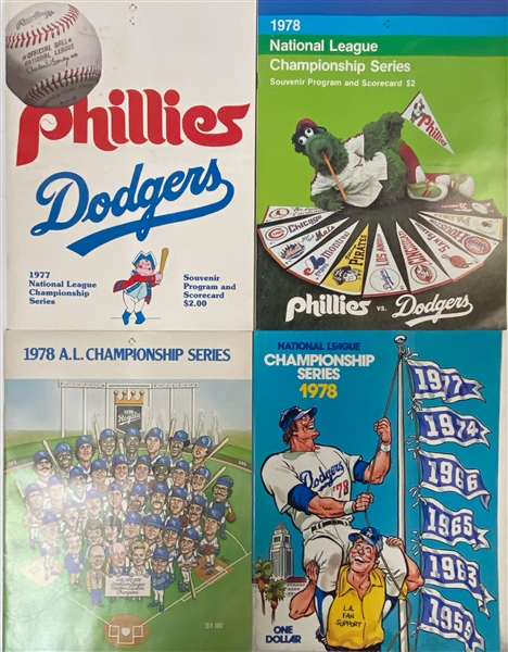 Lot of (26) 1970s Championship Series and World Series Programs, inc. (4) 1974 World Series Programs
