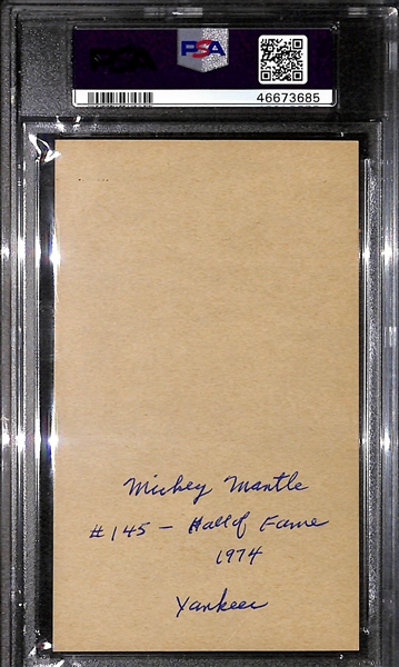 1947-66 Exhibits Mickey Mantle (1st Name Not Outlined) Graded PSA 5 MK