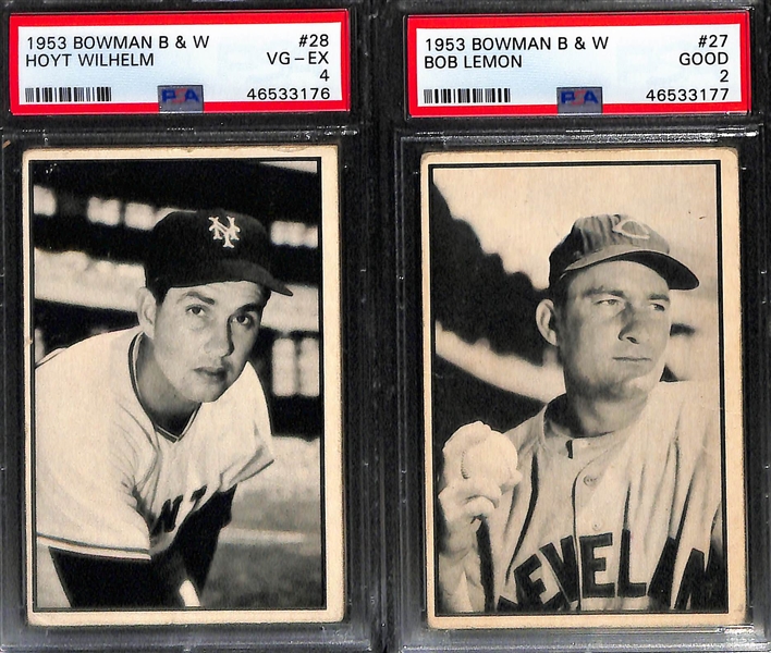 1953 Bowman Black & White Set - Includes (7) PSA-Graded Cards!